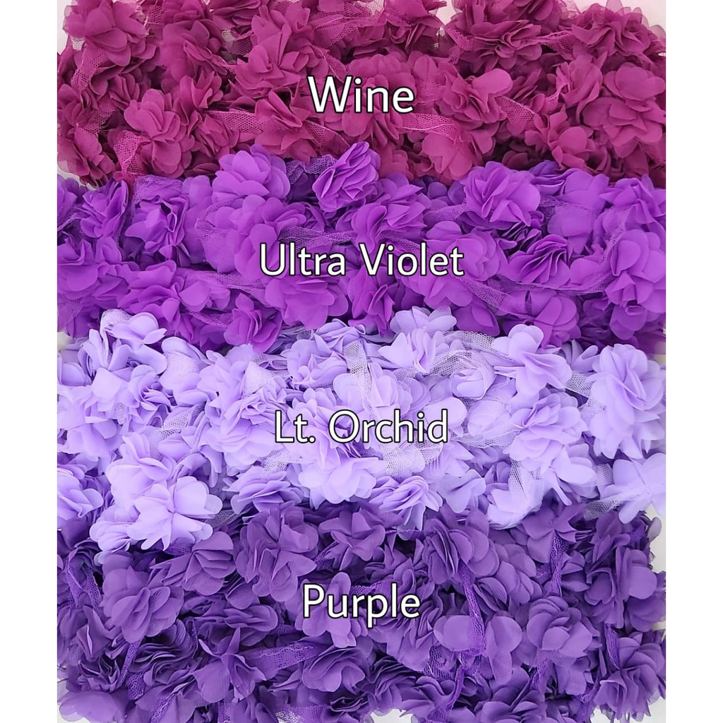 BUNGA FRILL SIFON ANEKA WARNA - JUAL PER PAKET (12 BUNGA)