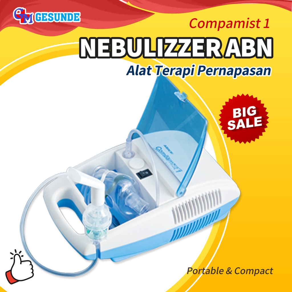 Nebulizer ABN Compamist 1, Alat Pengencer Dahak, Alat Inhalasi Pernapasan