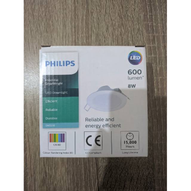 Lampu Philips LED Downlight  8W Bulat Original