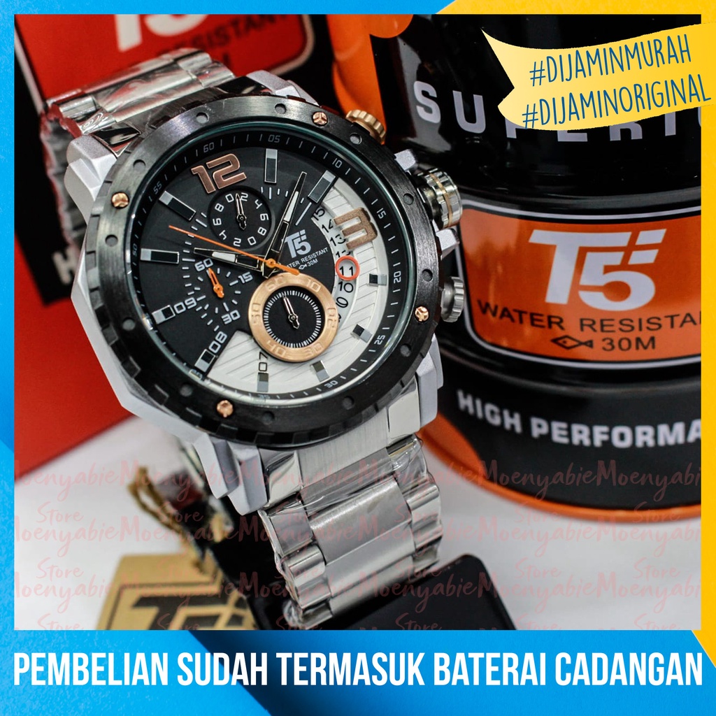 Jam Tangan Pria T5 H 3746G Original Dan Anti Air Jam Tangan T5