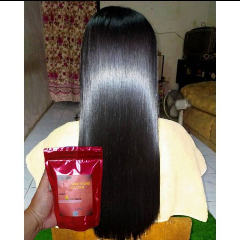 Pelurus Rambut Permanen Keratin Smoothing Sistem | Pelembut Rambut Step 1 - Step 2 Pria dan Wanita
