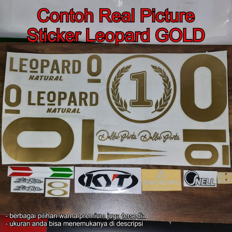 stiker helm leopard dalla porta sticker cutting KYT dallaporta tt course nfr full set lengkap