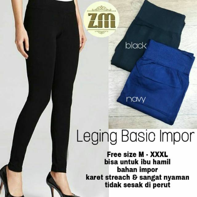 LEGGING BASIC IMPORT TERLARIS TERMURAH  BY ZM COLLECTION SOLO