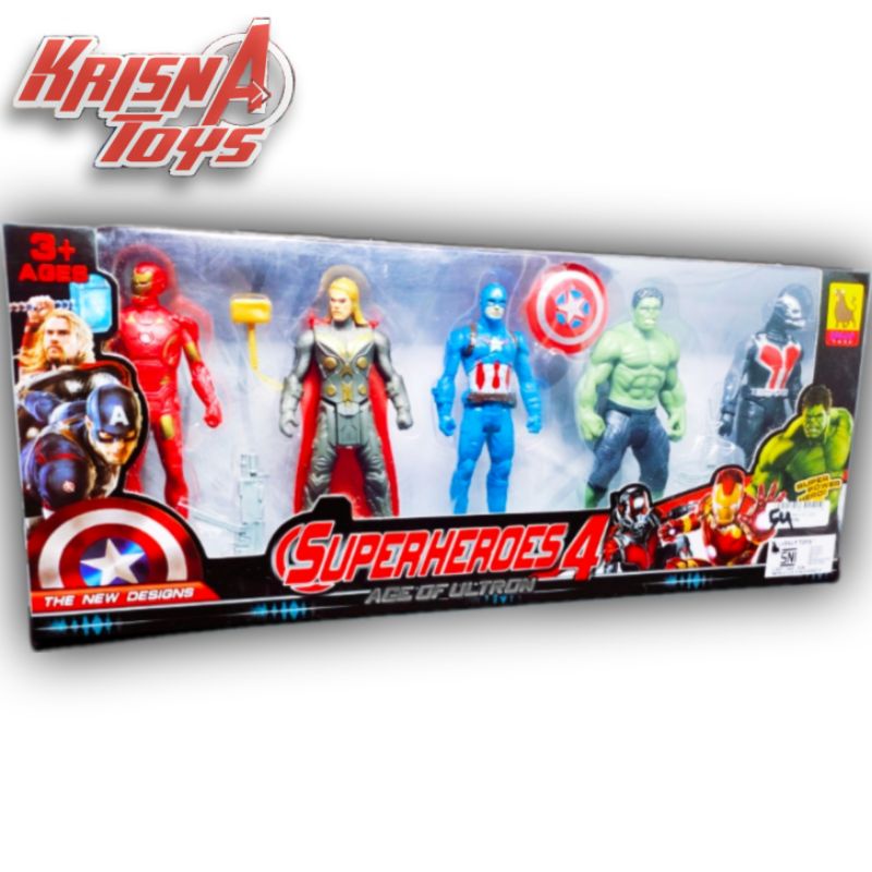 Mainan Anak Super Hero Avengers_Age of Ultron_action figure/ironman/thor/captainamerica/hulk/antman