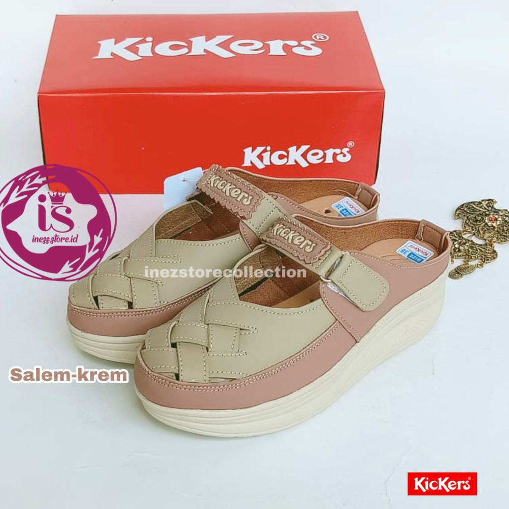 SANDAL WEDGES WANITA KICKERS KUALITAS PREMIUM KODE SL46 MURAH HARGA GROSIR