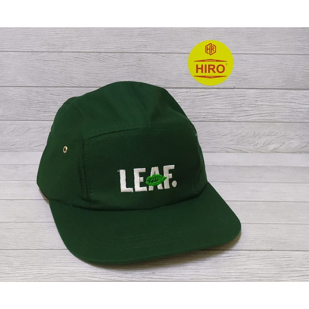 [COD]Topi Hip-Hop Bordir LEAF Model Lima Panel New Model/Topi Keren/Topi Distro Pria