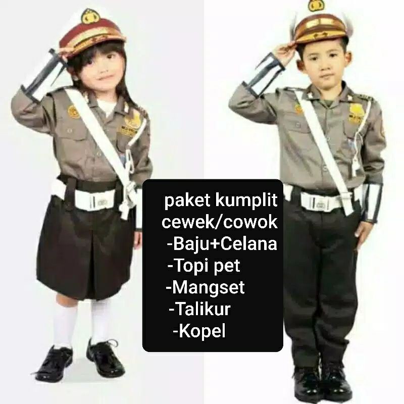 Baju polisi anak/Seragam Polisi Anak/Baju Seragam Polisi Anak/Pocil