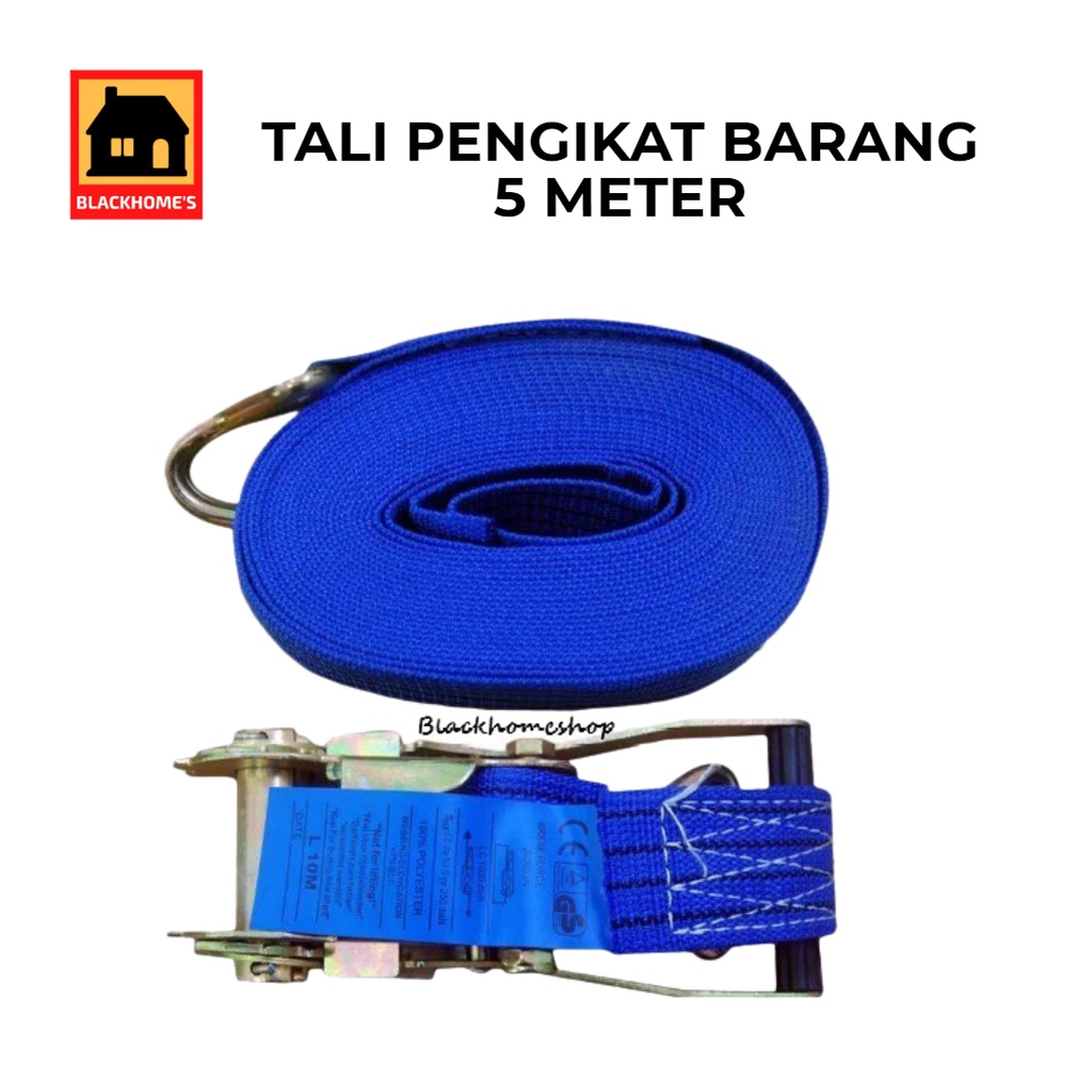 Tali Pengikat Barang Ratchet Motor / Mobil / Troli 5M