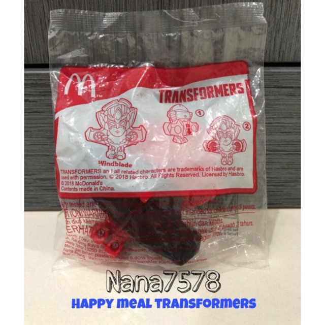 Mainan happy meal transformers