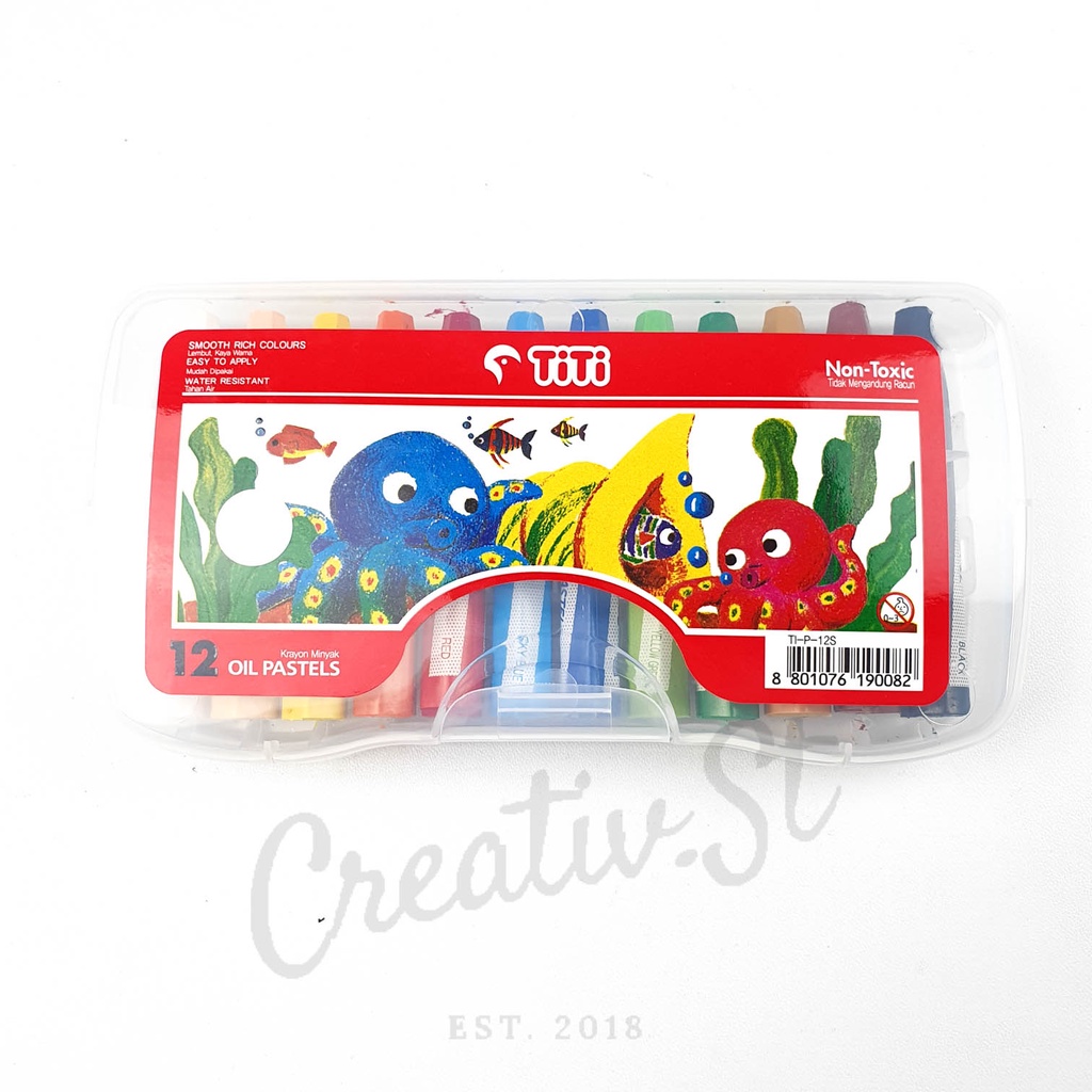 

Titi Crayon Oil Pastel 12 Warna Case