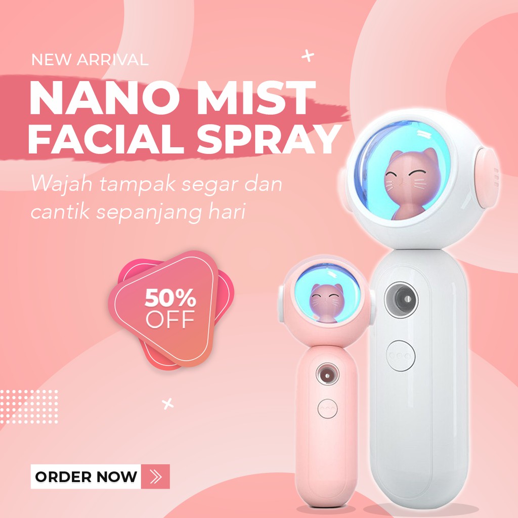 Nano Spray untuk Melembabkan Wajah Mist Sprayer Facial Steamer Moisturizer Nebulizer 30ml