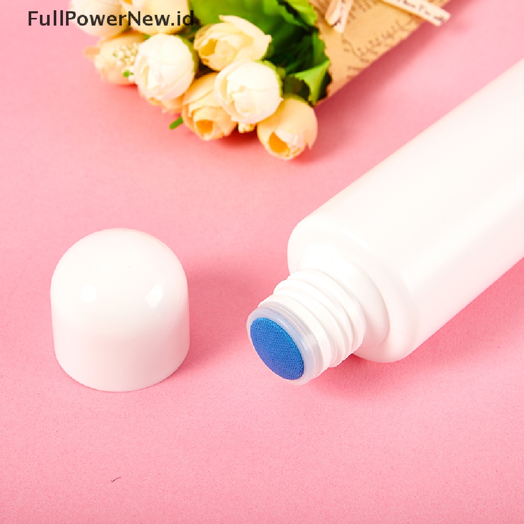 (Full) Botol Cairan Obat 50 / 80 / 150ML Warna Putih Dengan Spons Aplikator