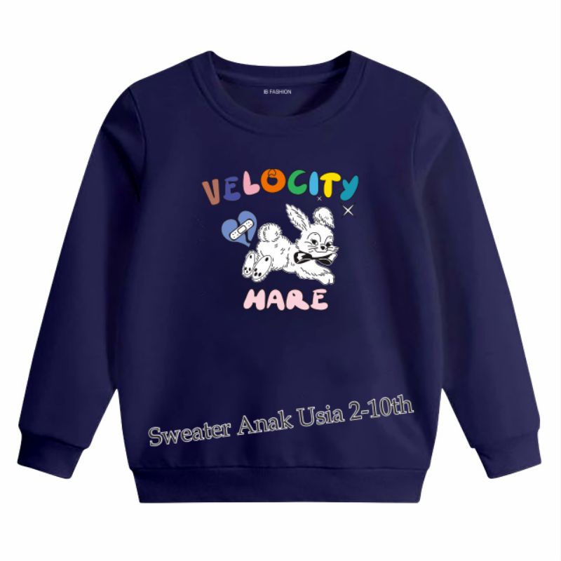 ((IB))SWEATER ANAK2 UNISEX/KELINCI DIGITAL SABLON