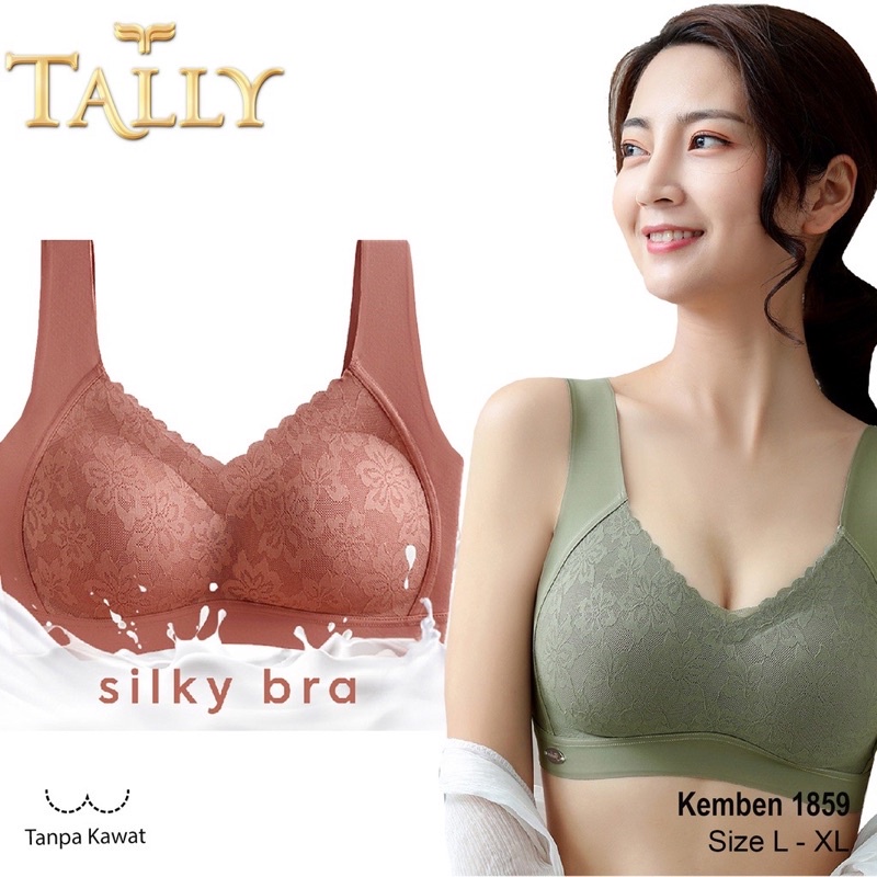 TALLY BRA BH KEMBEN BRALETTE / BRA 1859 251 TALLYI BUSA TIPIS I SIZE L-XL I BAHAN NYLON MIX RENDA - BH KEMBEN SEAMLESS BARU 1859TALLY Bra / Bralette Tanpa Kawat Busa Tipis Bahan Seamless CUP A - C Bra Kemben KB 251