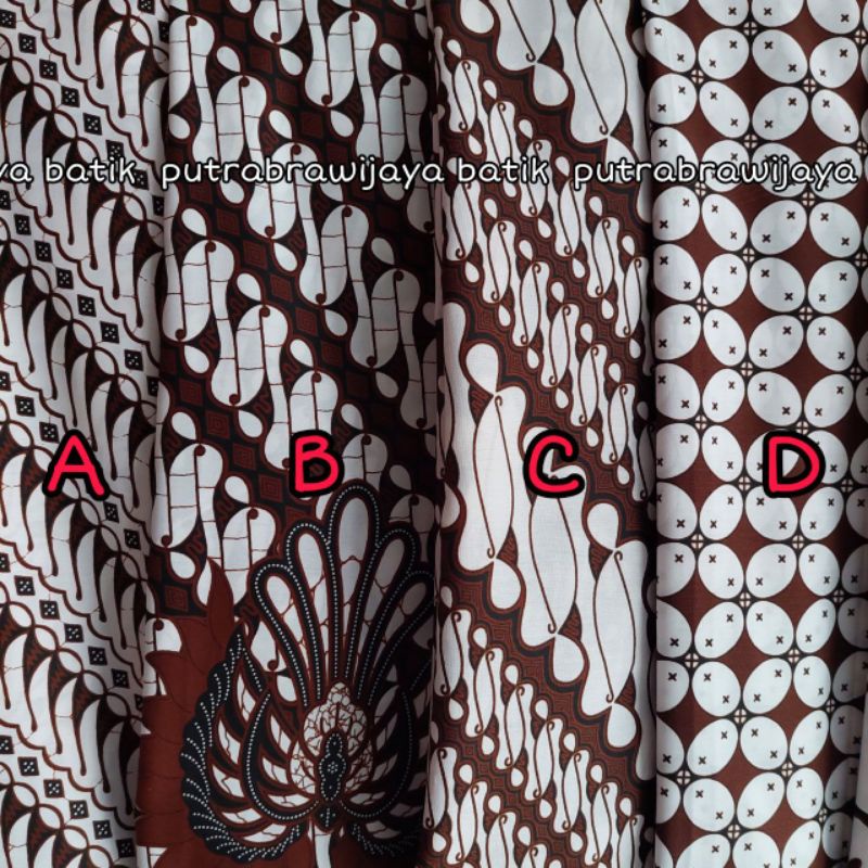 Kain batik printing dasar putih dan embos Kain batik primis unggul jaya grosir Kain batik Pekalongan