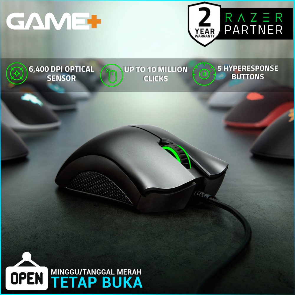 Razer Deathadder Essential Gaming Mouse With 6 400 Dpi Optic Shopee Indonesia