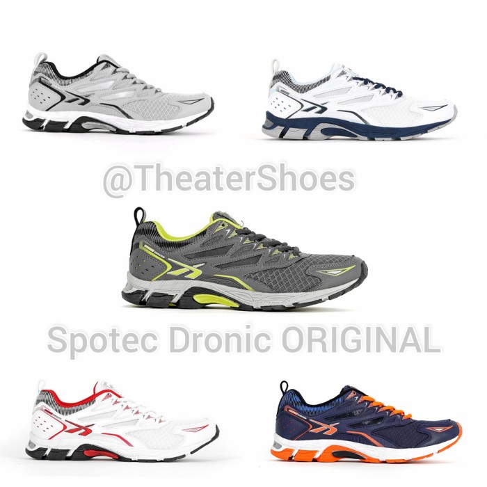 PRIA-LARI-SEPATU- SPOTEC DRONIC || SEPATU RUNNING SPOTEC ORIGINAL - NAVY ORANGE, 44 -SEPATU-LARI-