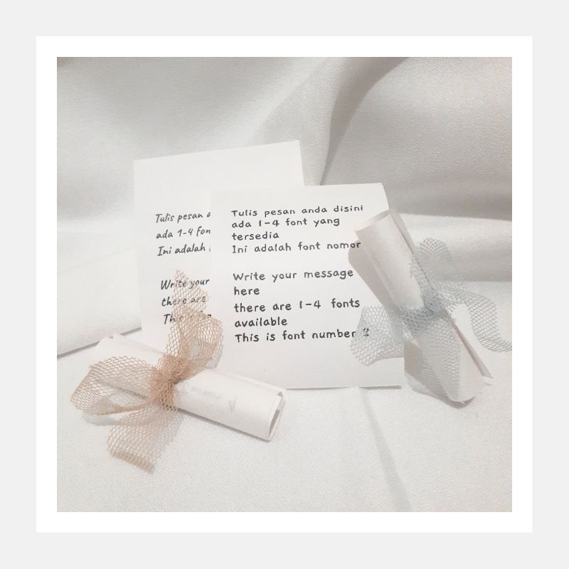 

Gift Message (scrolled message)