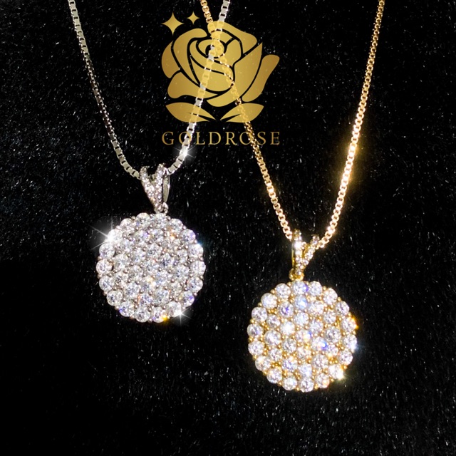 Kalung Titanium OPK1 Lapis Emas 18k ANTI KARAT perhiasan mata swarovski liontin hadiah kado wanita