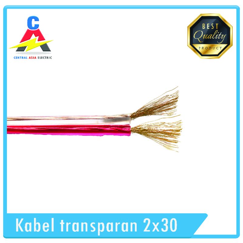 Kabel Listrik Transparan 2 x 30 Serabut (30 Meter) Bahan Super