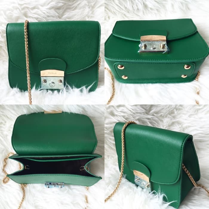 TAS WANITA TERBAIK BERKUALITAS TINGGI Tas Fashion Impor Furla Full Rantai Tali Metropolis Ke RT340