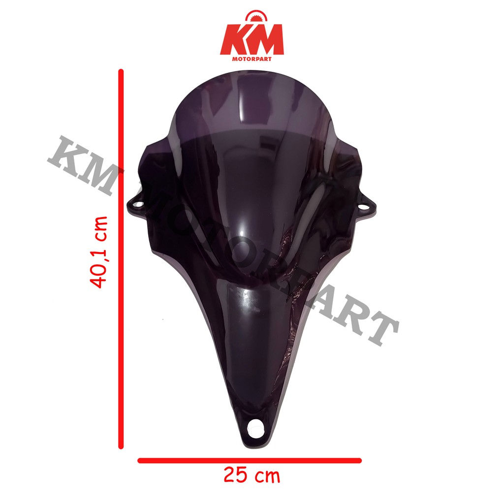 Visor Windshield Jenong Cbr 150r New 2019 Facelift Tinggi 40cm Tebal 3mm Hitam dan Bening