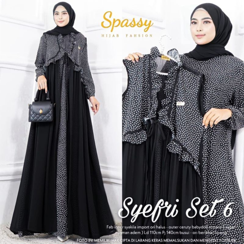gamis set syefri set 6 syefri 6 set