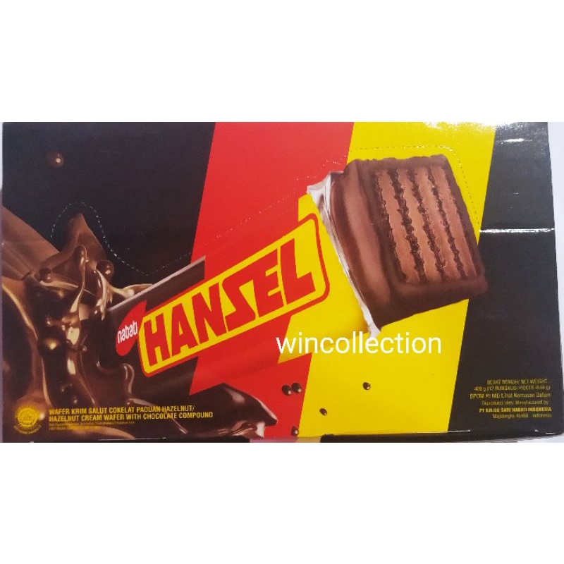 

HANZEL/Coklat Hanzel/1 kotak (12 bungkus)wafer coklat nabati Hanzel