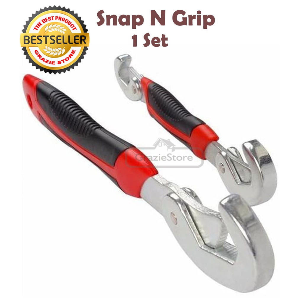 V15N Kunci Pas Kunci Inggris Serbaguna Snap N Grip Alat Bengkel Multifungsi 1 Set Dapat 2 Kunci