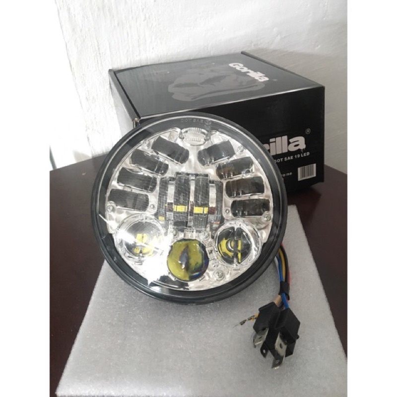 Lampu Depan Headlamp Daymaker 16" LED Gorilla Crom Chrome