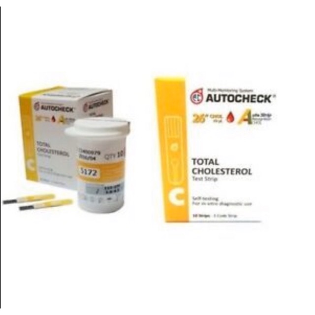 STRIP CHOLESTEROL / KOLESTEROL AUTOCHECK (1 BOX ISI 10 STRIP)