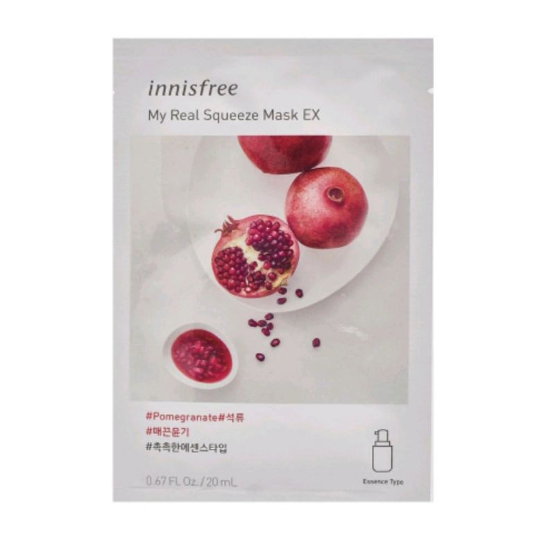 Masker innisfree , INNISFREE MY REAL SQUEEZE SHEET MASK NEW PACKING ORIGINAL