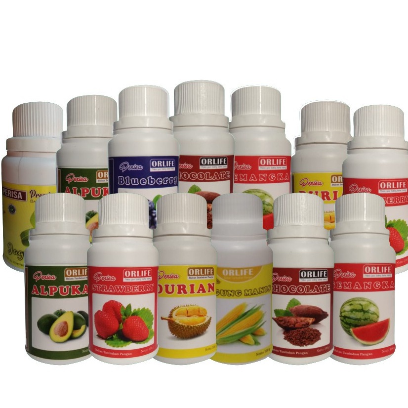 

PERASA MAKANAN DAN MINUMAN Perisa Es Permen Karet , Perisa Pasta Buble gum, merk ORLIFE 100gr