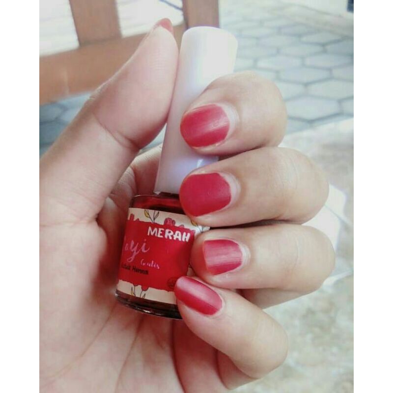 Rayi Geulis Henna 10 ml Kutek Henna Kuku Halal Nail Henna Inai Pacar Kuku Muslimah