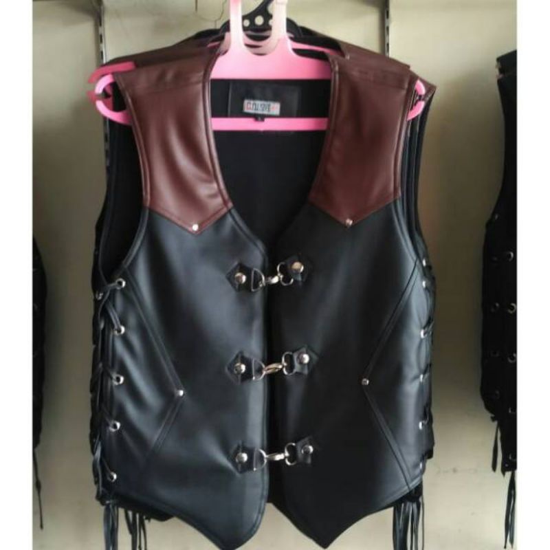 Rompi Koboy Kulit Sintetis Rompi Anak Motor Touring Baru 2021