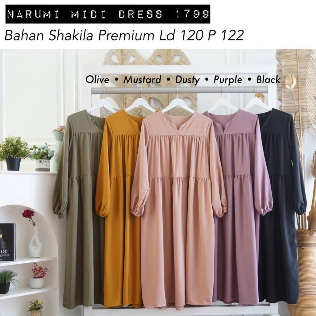 NARUMI MIDI DRESS / DRESS PESTA / DRESS KONDANGAN