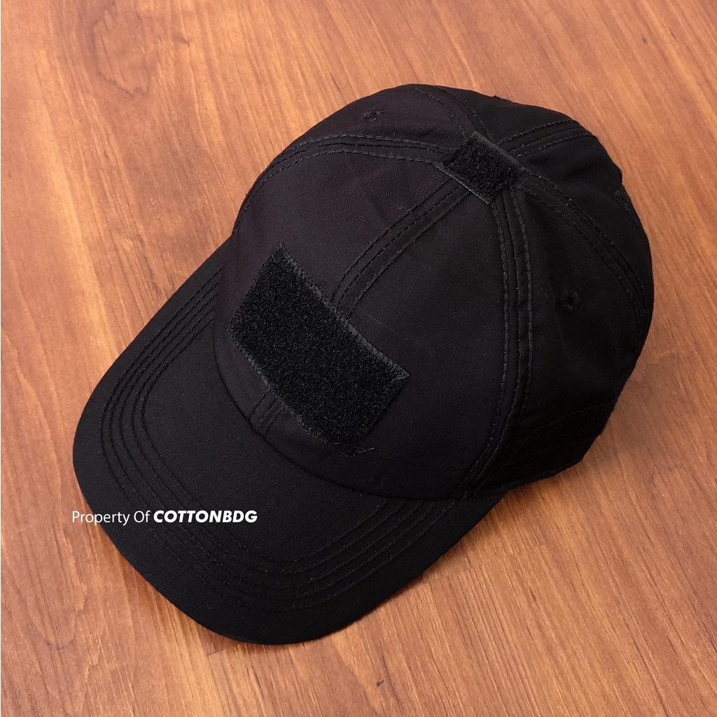 TOPI TACTICAL ORGINAL WARNA HITAM UKURAN ALL SIZE BAHAN RIPSTOP PREMIUM