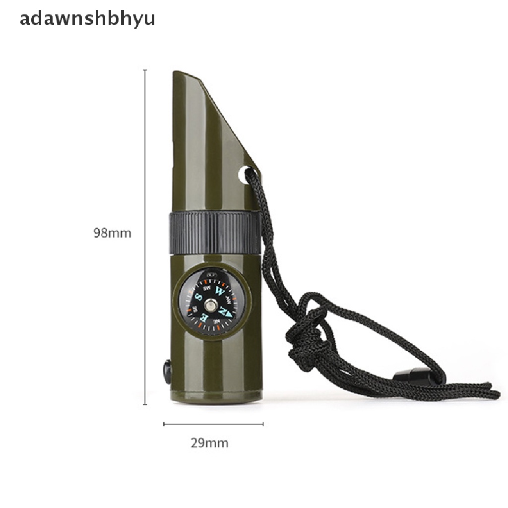 [adawnshbhyu] 7in1 Peluit Multi Fungsi Outdoor Camping Hiking Climbing Survival Peralatan