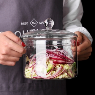 Panci Sup Mini Bahan Kaca Borosilicate Transparan Tahan Panci Sup Mini Bahan Kaca Borosilicate Transparan Tahan
