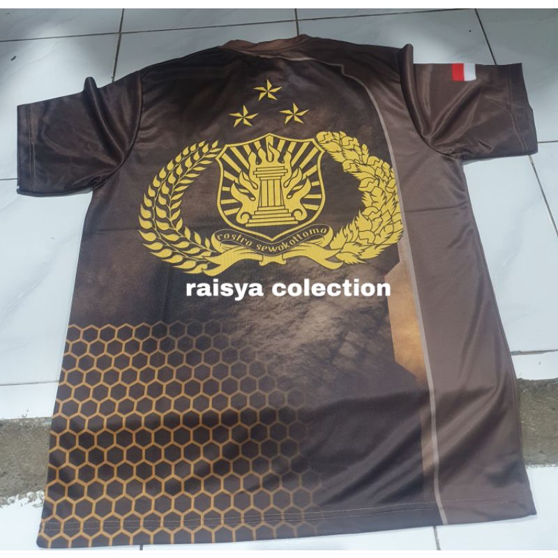 kaos polisi bahan jersey / kaos polri sablon / kaos polisi premium