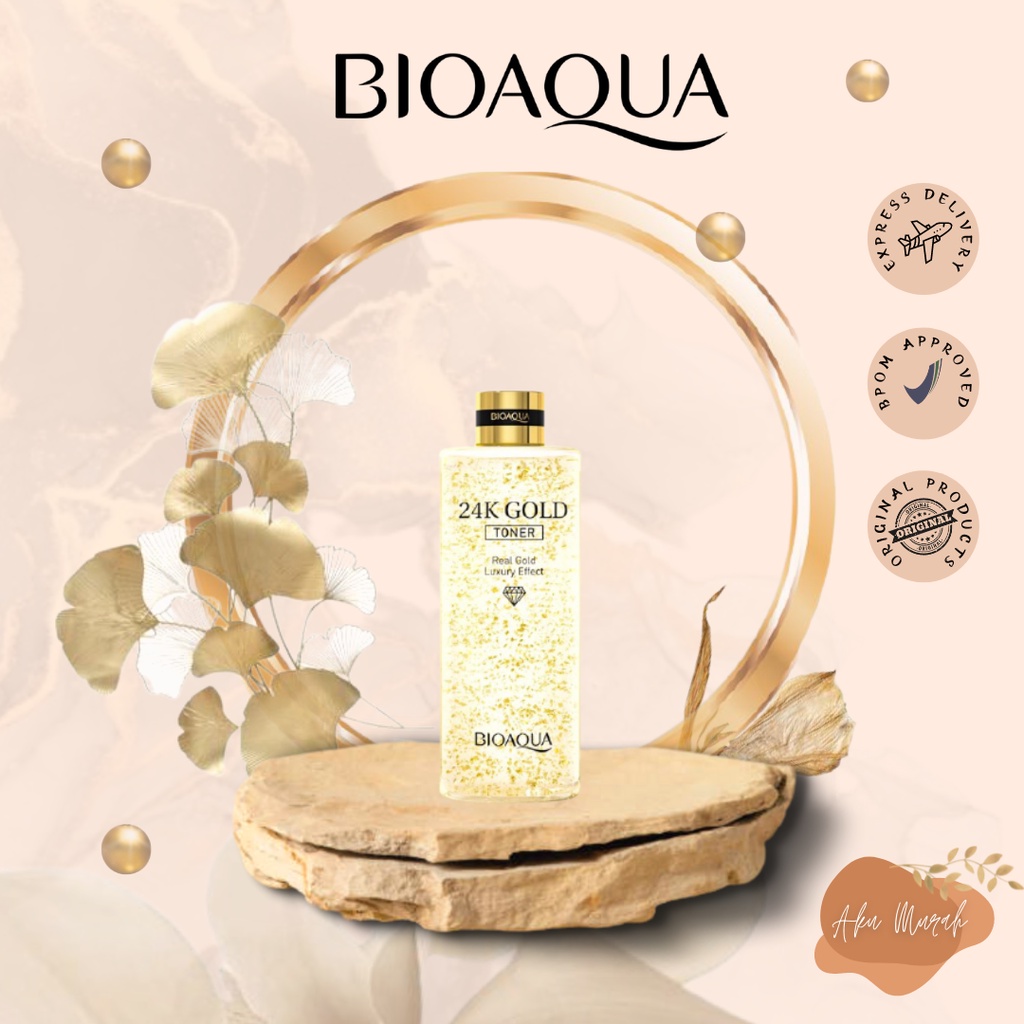 ✨ AKU MURAH ✨BIOAQUA 24K Gold Toner 300ml