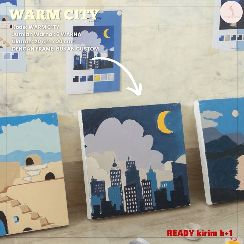 

Paint by Number WARM CITY 6 warna (me time activity / LUKISAN HADIAH SPESIAL DIY gift Mewarnai Nomor)