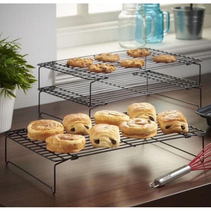 rak pendingin kue susun 3 / cooling grid / cooling rack / rak kue
