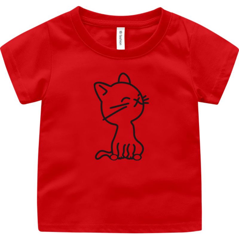 Kaos Anak Unisex Cat Atasan Anak Usia 2 Sampai 10 Tahun Baju Anak