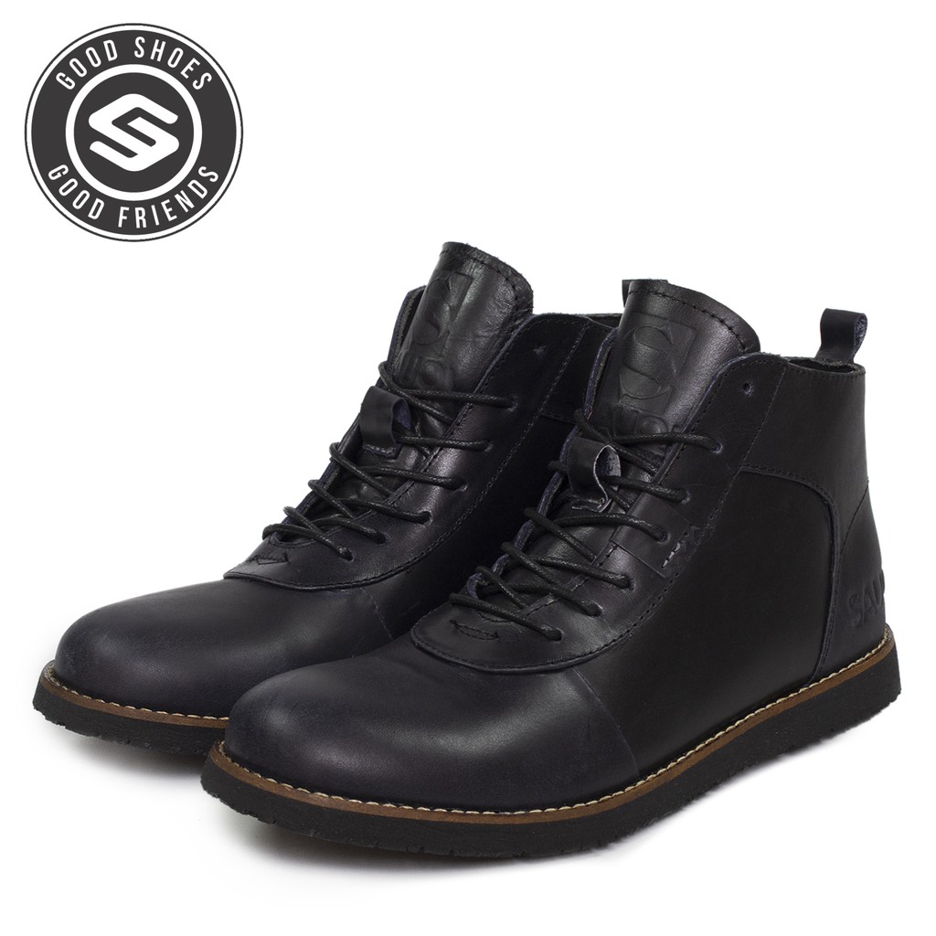 COD  SAUQI FOOTWEAR BOOTS CH COKLAT SEPATU BOOT CASUAL FORMAL