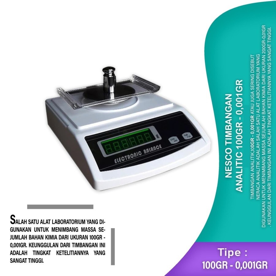 Analitic Scale/Timbangan Analitik 0.001-100gr