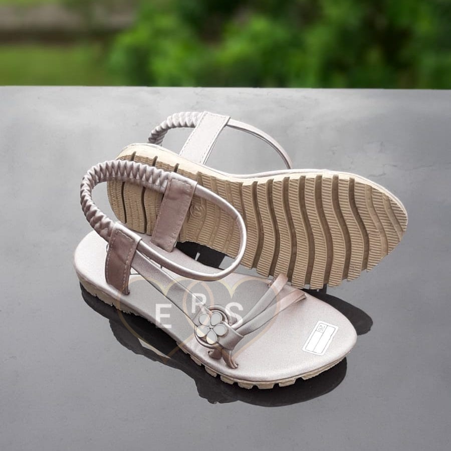 TOKOERS SDP11-2630 Sandal Tali Anak Perempuan umur 4 5 6 tahun - Sol Karet Anti Slip Motif Bunga