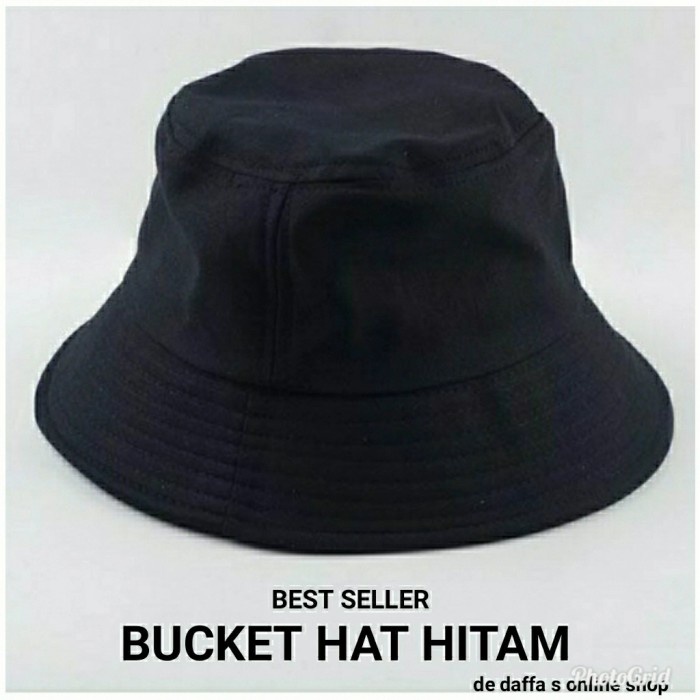 hat-bucket- topi bucket hat dewasa hitam polos pria wanita - hitam - merah -bucket-hat.