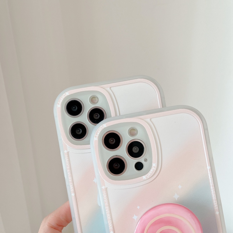 Soft Case Desain Lollipop Pelangi Untuk VIVO Y11 Y12i Y12 Y15 Y17 Y19 Y20 Y20i Y20S Y12S Y91C Y93 S1 V15 V23 Pro V11i