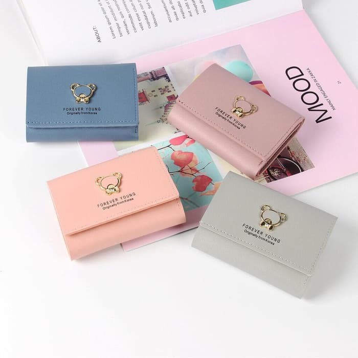 (COD) Dompet Lipat Pendek Warna Warni Forever Young / Wallet Women MALL SHOPPING-3
